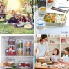 Jinsion Set of 4 PP5 Food Storage Containers with Lid,