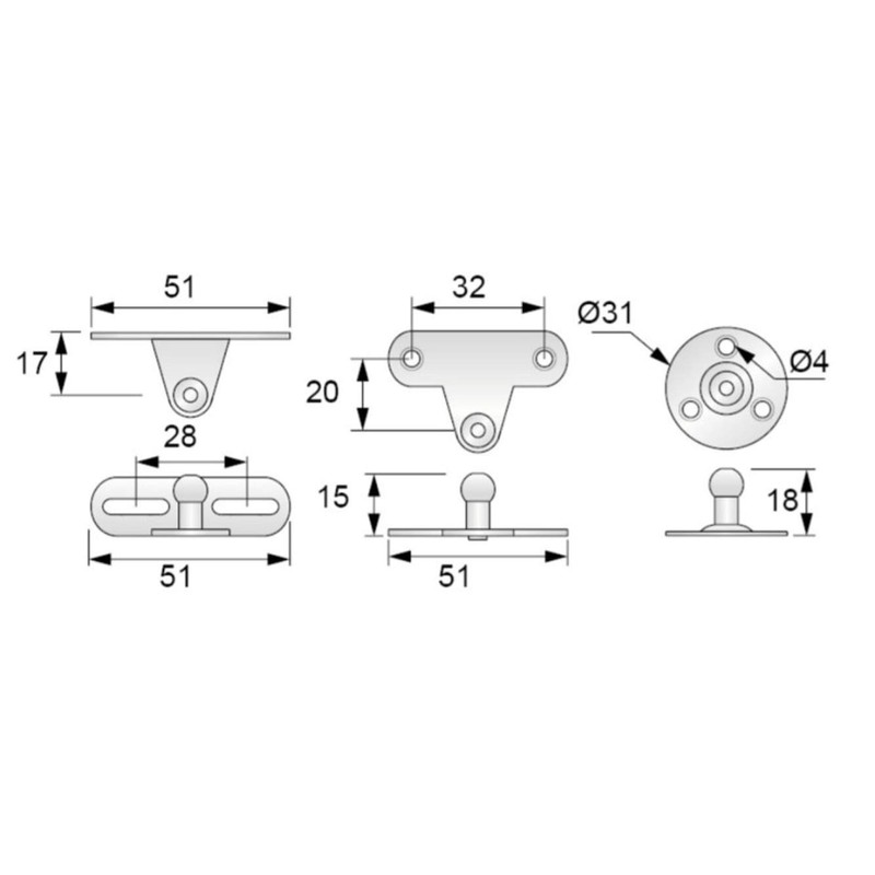 Damper Gas Spring Gas Spring Compression Spring Mini Short 120N