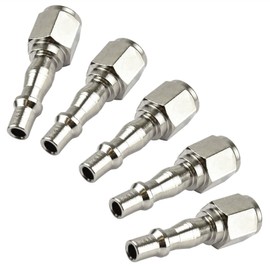 Air Line Hose Fitting Connector Male Quick Release 1/4 Female Thread 5pk FT9