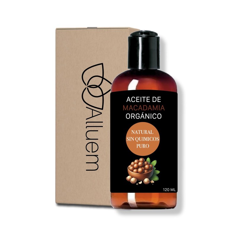 Alluem Aceite de Macadamia Orgánico, 120 ml