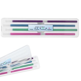 Uadme Dental Polishing Strips, 60Pcs Tear-Resistant Teeth Whitening Abrasive Strip, Flexible Portable Tooth Shaping Smoothing Gloss Contouring Tool Kit 4 x 150 mm