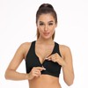 Women's Zip Front Sports Bra Wireless Post-Surgery Bra Zipper Closure