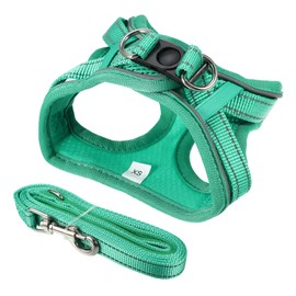 VOCOSTE Dog Harness Chest Harness with Lead Set for Small and Medium Dogs and Cats Green Size