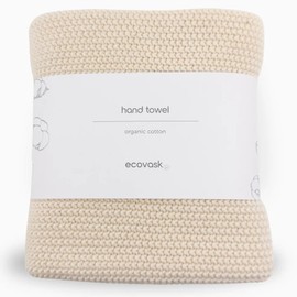 Ecovask Hand Towel Single Organic Cotton, Marshmallow
