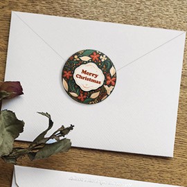 120 x Merry Christmas Stickers, Christmas Gift Label Stickers, Xmas Present Tags, Christmas Decor Sticker, Holiday Gift Label, Christmas Favor Stickers (C)