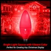 6 Pack BlueX LED Candle Red Light Bulb - 4W