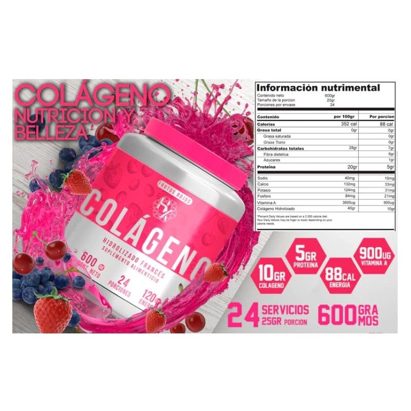 HOLIX LAB- COLAGENO HIDROLIZADO FRANCES - FRUTOS ROJOS