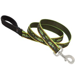 LupinePet Originals 1" Brook Trout 4-Foot Padded Handle Leash for Medium and Larger Dogs