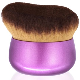 Extra Large Body Makeup Brush For Self Tanner, Leg Makeup &Bronzer Blend,75 mm Wide-headed Kabuki Brush Provides More Even &Pretty Application, Oval Face&Back Makeup Brush, Wet&Dry Use- Noble Purple
