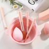Make-up Pinsel Reinigungsmatte, Faltbare Silikon Reinigungsschale, Tragbares Kosmetische Bürste Reinigungspad,