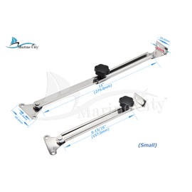 MARINE CITY 316 Grade Stainless Steel Hatch Lid Stay Support and Adjuster for Boats – Yachts – Marines (Pack of 1)