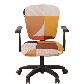 Jinzio - Funda para silla de oficina de computadora, tela protectora dividida y elástica, de poliéster, universal, para silla de oficina, funda elástica giratoria (naranja2)