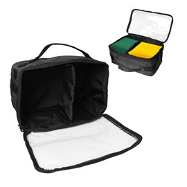 Cornhole Bags Carry Case Holds Set of 8 Bean Bags,Cornhole Carrying Case with Portable Handle and Pocket,Detachable Padded Divider