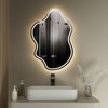 32"x 22" Irregular LED Bathroom Mirror with Lights,Cloud Smart LED