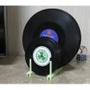 Vinyl Record Storage Holder Stand Rack, CD Display Stand, Cleaning Device Drying Rack, Desktop Magazine Rack Record Storage Shelf - with Silicone Rubber top (No Scratches)- for 12" - 7" Records (Grey)