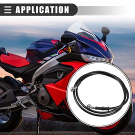 Motoforti Universal Motorcycle Brake Fuel Lines Oil Hoses, 170cm 66.93" 10mm