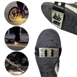 Q.CUTIANS Motorcycle Shoes Cover Boot Flint Pad Sliders Sole Friction Flame Spark Footwear Accessory Spark Plates Outdoor Tool (1*Shoe Cover + 16*Flint Pad)