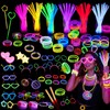 SilverChry 233 pezzi Fluo Party Kit, 100 Braccialetti Luminosi Fluorescenti,