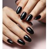 Morily Black Press on Nails - Glossy Short Oval Fake