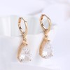 Teardrop Drop Dangle Earrings For Women 14K Gold Plated Cubic