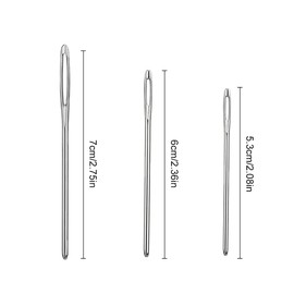 LuLiyLdJ Darning Needles, Sewing Needles Set 12 Blunt Needles, Embroidery Needles, Large Eyed Blunt Needles, Large Eyed Straight Needles (2.1 inch, 2.3 inch, 2.3 inch, 2.75 inch) with Clear Bottle (12