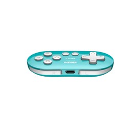 8BitDo Zero 2 Bluetooth Gamepad Key Chain Sized Mini Controller for Switch, Windows, Android, macOS with a Commemorative Brooch (Turquoise edition)