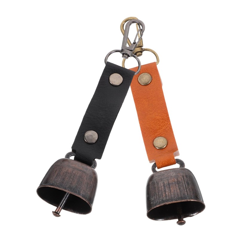 WOONEKY Travel Essential: 2pcs Bear Bell Hangings Noise-producing Bells for