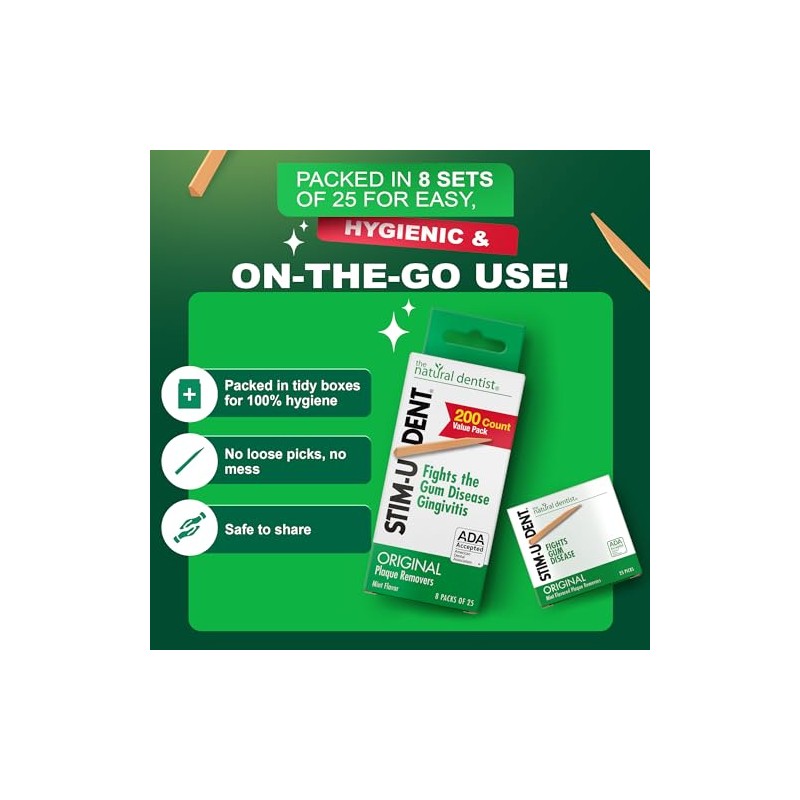 STIM-U-DENT - Plaque Removers, Value Pack, Mint, 8 pk -