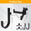 WIN&YING 6 Pack Storage Shed Hooks for Suncast, Black Single-Head