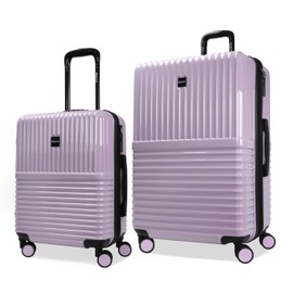 World Traveler Dejuno Tonal Lightweight Polycarbonate Hardside Expandable Spinner Luggage Suitcase with TSA Lock, Lavender, 2-Piece Set(20in,28in)