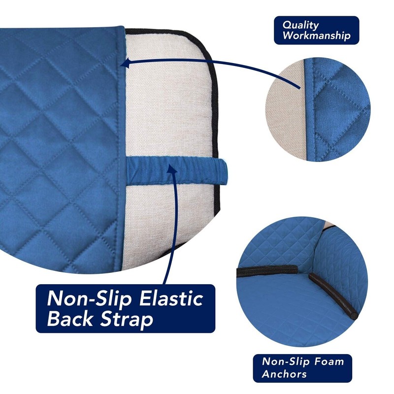 PureFit Reversible Quilted Sofa Cover, Water Resistant Medium Slipcover Furni...
