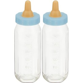 Blue Fillable Baby Bottle Favor - 5" (2 Ct.) - Adorable & Versatile Event Keepsakes - Perfect for Baby Showers, Gender Reveals, and Special Occasions