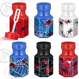 48 Pcs Spider Party Favors Spider Bubble Bottles Wands Mini Spiderweb Bubble Bottles Bulk Birthday Party Supplies for Outdoor Activity Birthday Supplies Carnival Gifts Goodie Bag Fillers