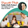 Kongdaoth Black 12 Pack Plastic Tablecloths 54"x 108" Disposable Rectangle
