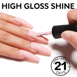 AIMEILI Hema Free Sheer Nude Gel Nail Polish Soak Off LED Salon DIY at Home Gel Nail Manicure Gift for Women Girls Gel Polish -487 10ml