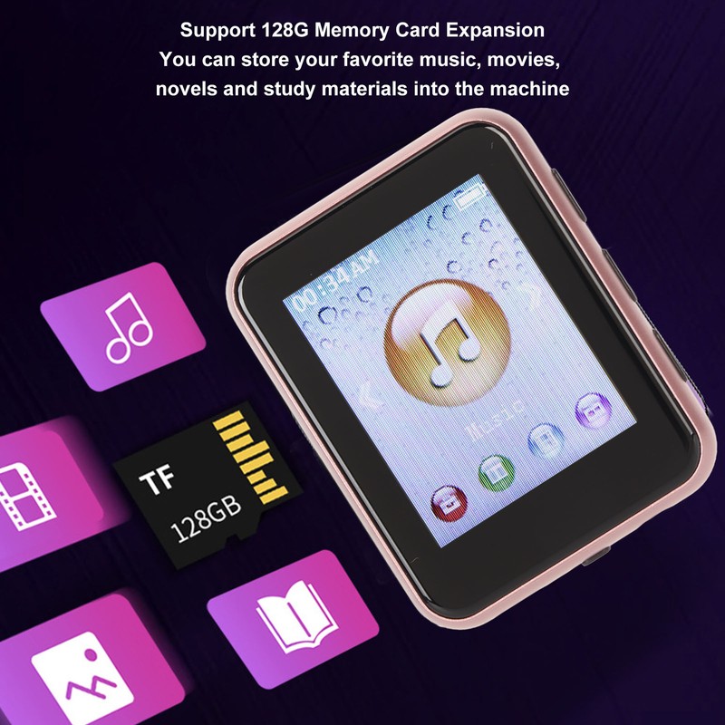 MP3 Bluetooth Player HiFi Lossless 1.8 Inch Touch Screen Support