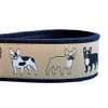 Schlüsselanhänger Schlüsselband Wollfilz schwarz Webband Französische Bulldogge Hunde beige schwarz