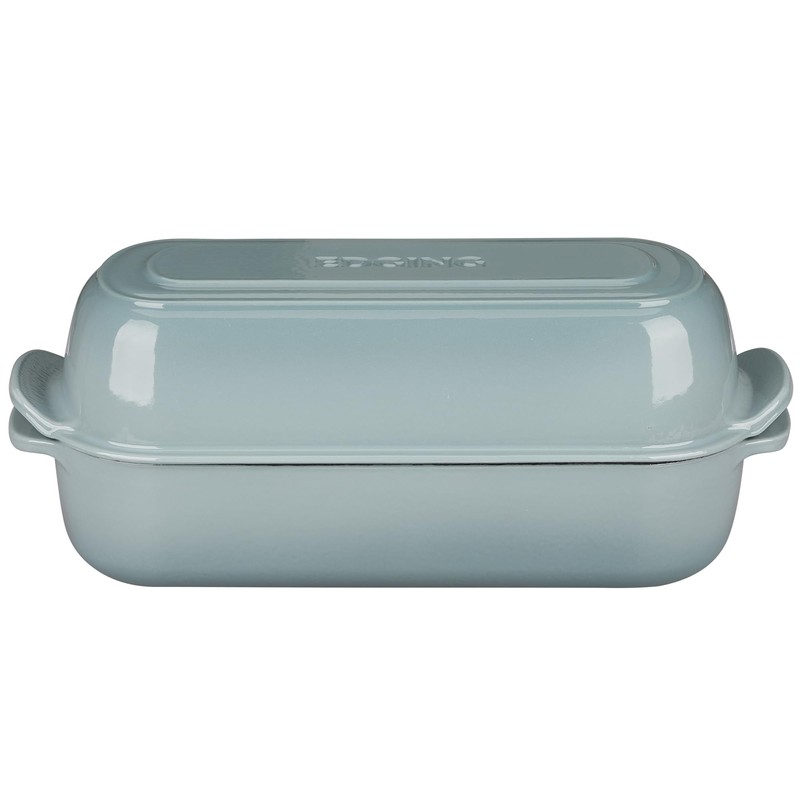 Enameled Cast Iron Loaf Pan with Lid, Dutch Oven Bread