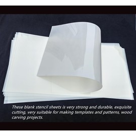 Translucent Blank Mylar Stencil Sheet for Cutting,8 Pack 12" x 24" 10mil/0.25mm Thick .Cutting Machines. Gift, Acetate Template Material,Craft Plastic Sheets