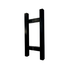LAB AUTOMATION H Shape/Ladder Shape Door Handle – Premium Shower Glass Doors – Stainless Steel Glass Door Handle – Durable and Sturdy Design – Strong Grip Handle (Matte Black, 6")