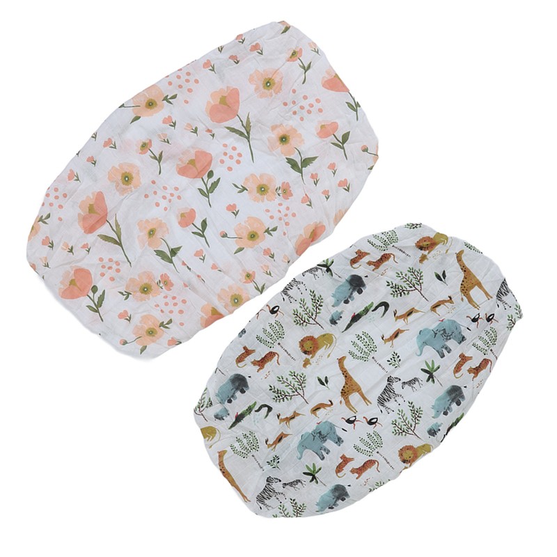 2pcs Baby Diaper Changing Covers Printing Cotton Yarn Removable Infant
