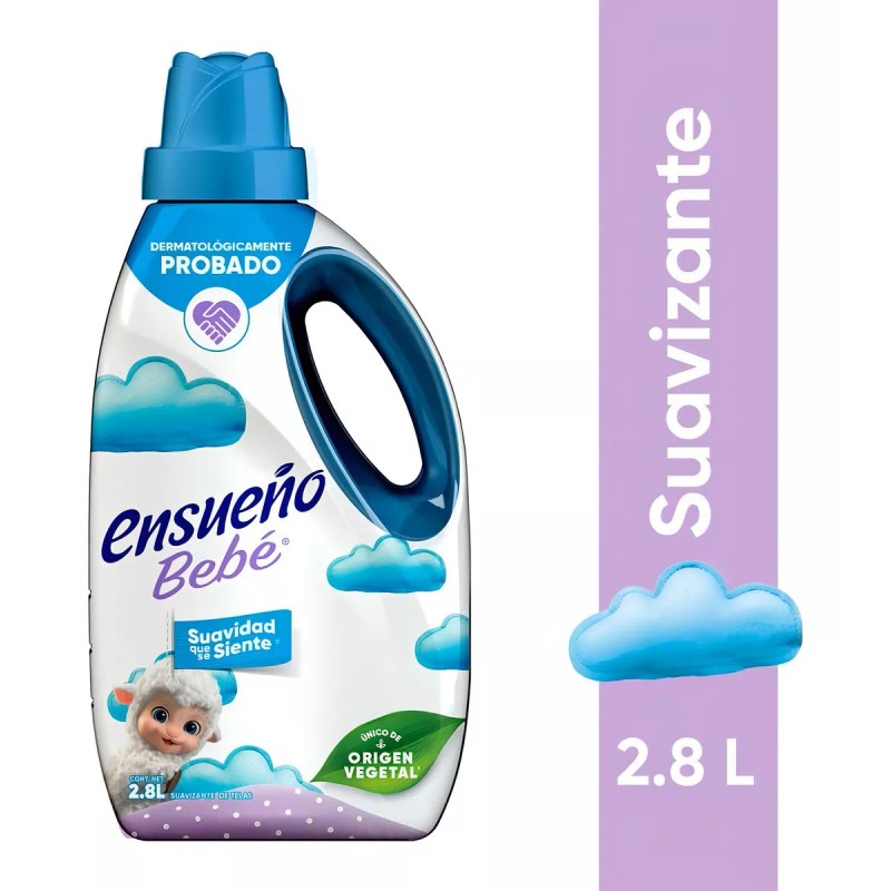 Ensueño Suavizante Ensueño Bebé Aloe vera en botella 2.8 L
