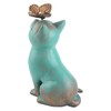 Cat with Ornament, Resin Cat Statue, Retro Style, Mottled Texture,