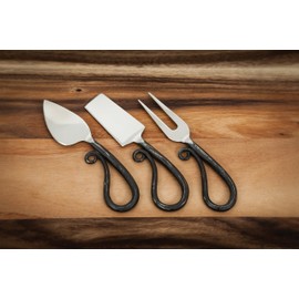 Abbott Collection Medieval Style Cheese Knives Tools Stainless Steel (Set of 3)