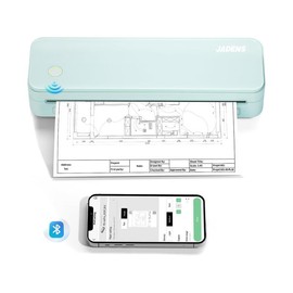 JADENS Portable Printers Wireless for Travel, Support 8.5" X 11" US Letter, Bluetooth Thermal Printer Inkless Mobile Printer for Office Home:_Tiffany Green Printer