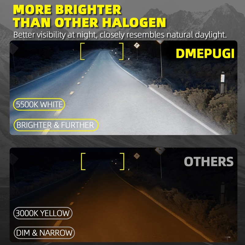 DMEPUGI Headlight Bulbs Fit For Ford Taurus 1992-2007, 9007 High