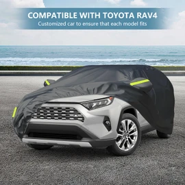 BHock Auto 7 Layers Heavy Duty SUV Car Cover Fit for Toyota RAV4 (2006-2025), Waterproof, Tear & UV Resistant, Outdoor Full Car Cover with Storage Bag, Windproof Sun Rain UV Dust Snow Protection