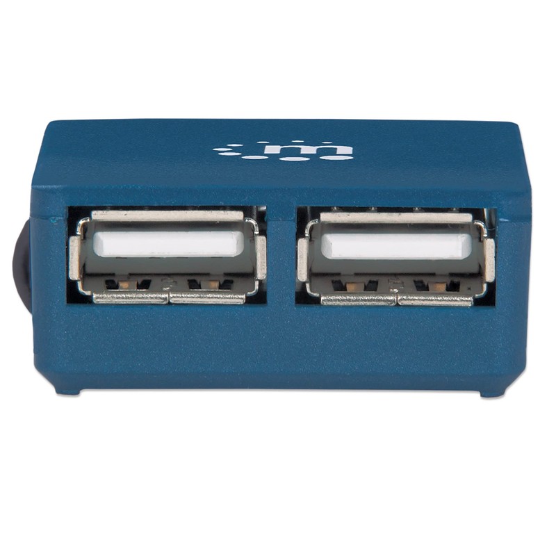 Manhattan 160605 Hub USB, 4 Puertos USB 2.0/1.1, Color Negro
