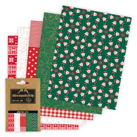 Décopatch - Ref DP024C - Pocket Papers Collection No. 24 - Contains 5 Complementary Sheets of Décopatch Paper, Each Sheet is 30 x 40cm, Small 13 x 9.5cm Pack Size