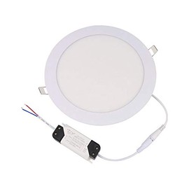 BSOD LED Panel Light 3W 4W 6W 9W 12W 15W 18W 24W Flat Lamp Round Ultra-Thin Recessed Ceiling Light Downlight Fixture Kit (Natural White, 18W)